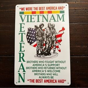 Vietnam Veteran Metal Sign (New)